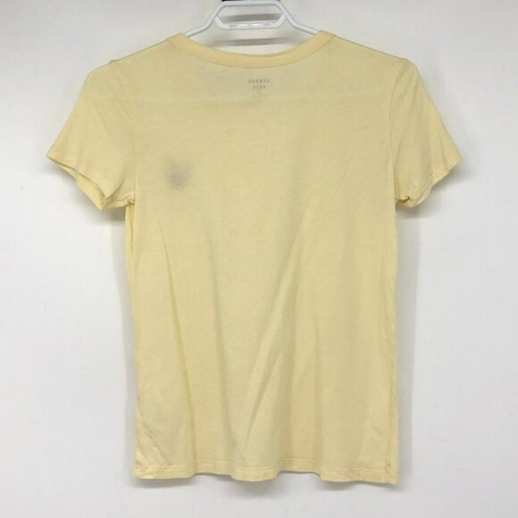 Aritzia Sunday Best Candy crewneck pastel yellow t-shirt Bulldog patch - Picture 7 of 16